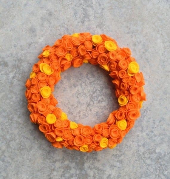 halloween rosette wreath