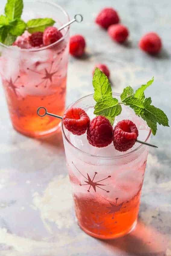 This Raspberry Shrub will make one refreshing drink. Boozy or not, it'll be delish.