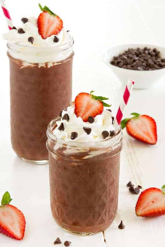 Strawberry Chocolate Smoothies are loaded with delicious ingredients that will start your day off right!