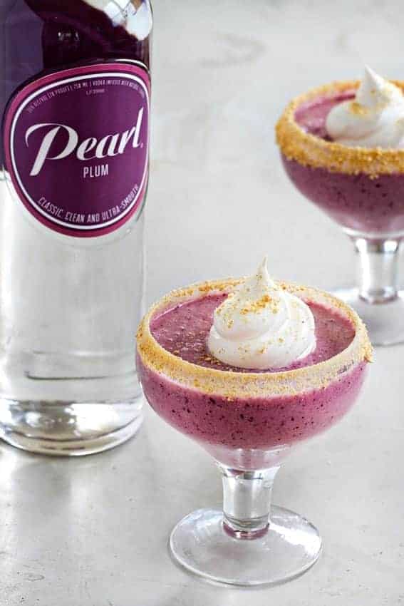 This Plum Pie Daiquiri is dessert in drink form. You have to make this!