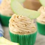 Apple Peanut Butter Cupcakes have a gorgeous peanut butter frosting. Fluffy and sweet.