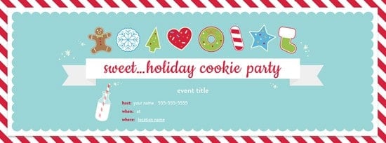Free Cookie Party invitation from EVITE. So festive!