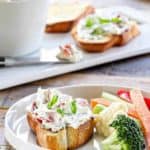 Dried Beef Dip is made with only 3 ingredients and pairs perfectly with just about anything from crackers to fresh veggies. This dip is always one of the first to disappear!