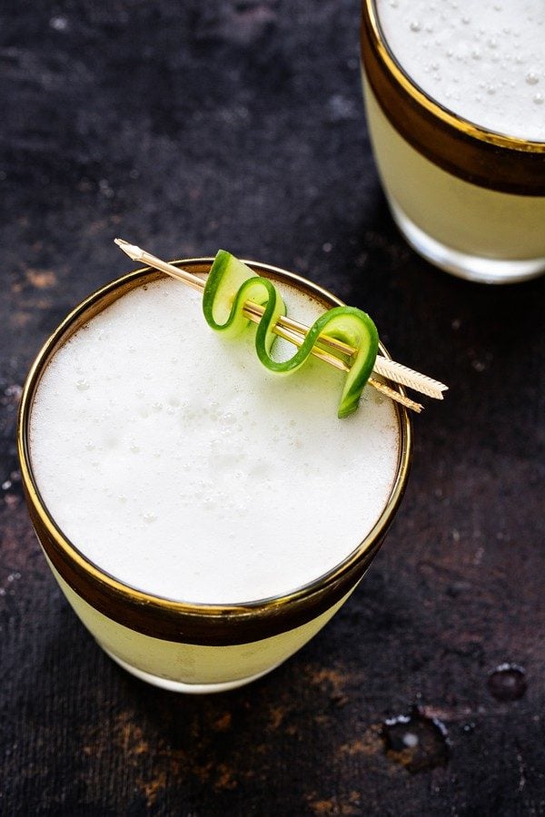 Cucumber Gin Fizz would make a great drink for your next cocktail party. Sure to become one of your favorites!