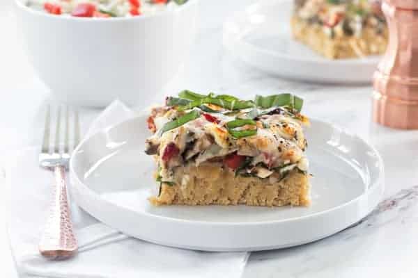 One-Dish Greek Pizza combines your favorite Greek flavors into a one-dish meal. Easy and delicious!