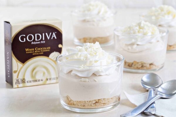 White Chocolate Tiramisu Pudding Cups come together in minutes for a delicious and simple dessert. You are going to love these!