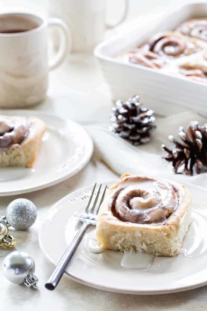 Overnight Chai Spice Sweet Rolls are the perfect breakfast for Christmas morning. Make them the night before and let them rise while you're opening gifts.