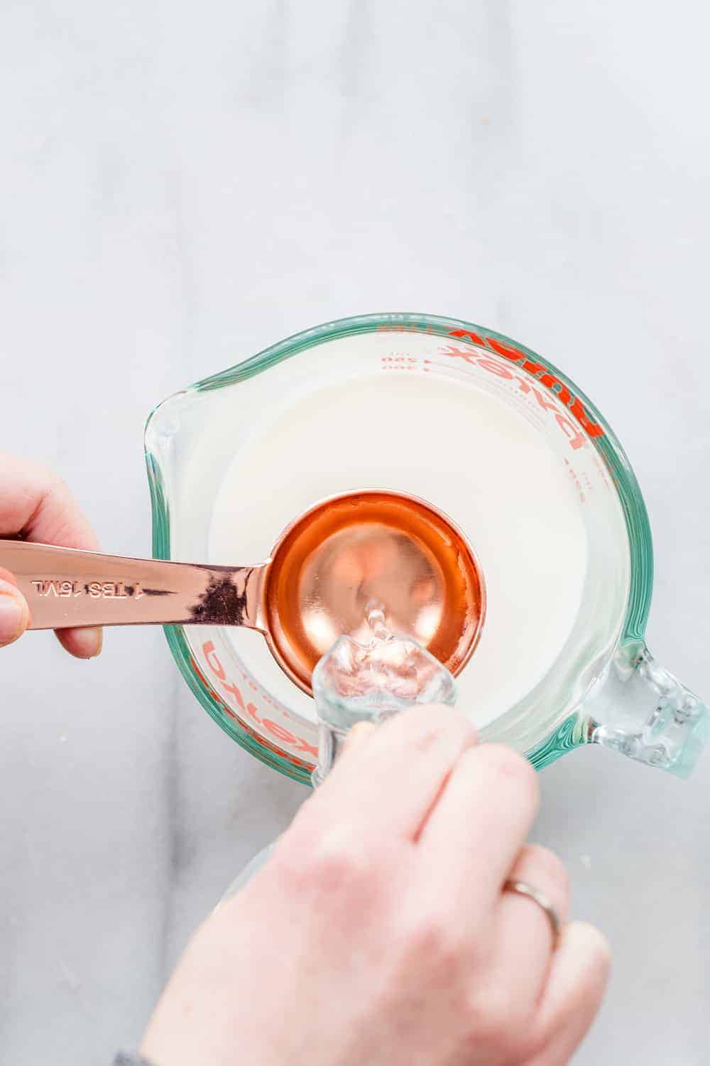 Homemade buttermilk substitute comes together in a snap and requires only 2 ingredients. No need to make a special trip to the store!